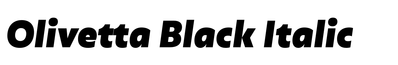 Olivetta Black Italic